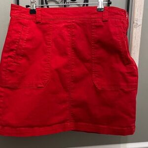 Tommy Hilfiger Vibrant Red Mini Skirt